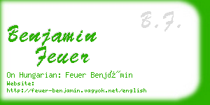 benjamin feuer business card